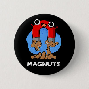Mag-noten Grappige Magneet Pun Donker BG Ronde Button 5,7 Cm