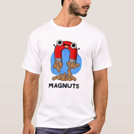 Mag-noten Grappige Magneet Pun T-shirt (Voorkant)