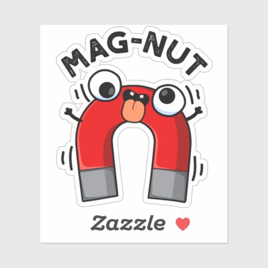Mag-nut Funny Magnet Pun Sticker (Vel)
