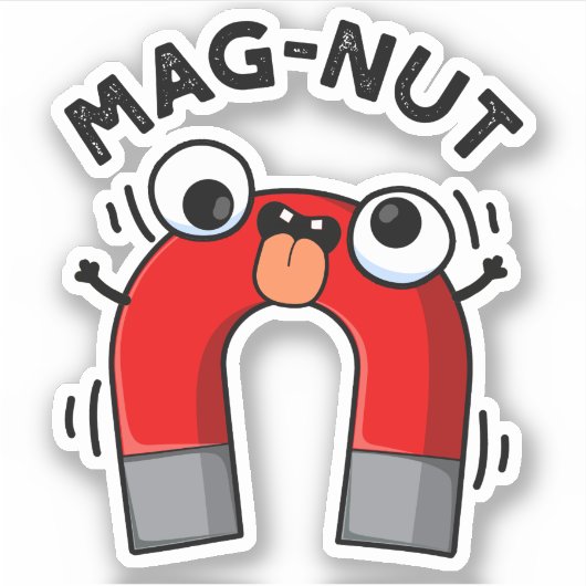 Mag-nut Funny Magnet Pun Sticker (Voorkant)