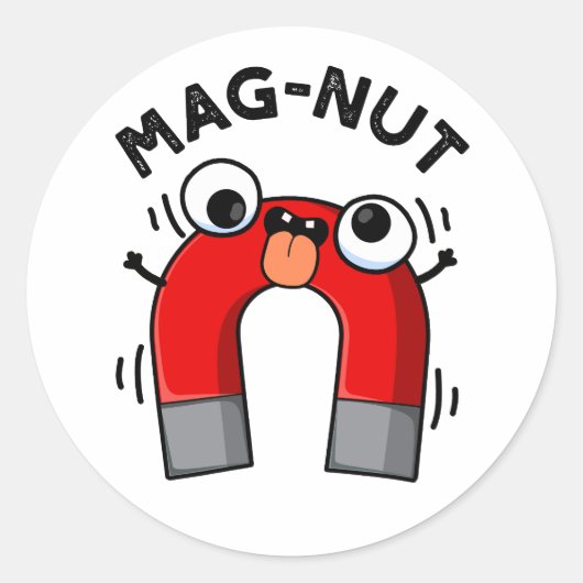 Mag-nut Grappige Magneet Grappen Ronde Sticker (Voorkant)