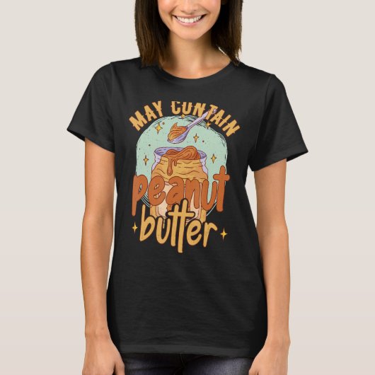Mag pindaknoter bevatten t-shirt (Voorkant)