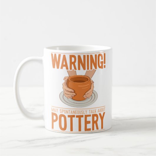 Mag Spontaan Praten Over Hobby Pottenbakkersschijf Koffiemok (Links)