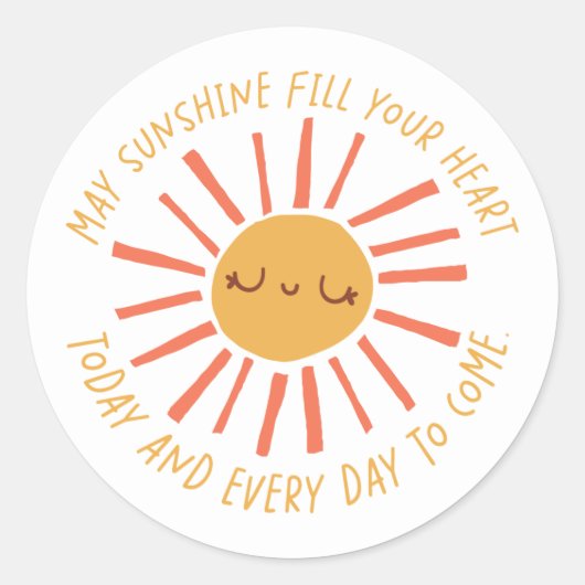 Mag Sunshine uw hart sticker vullen (Voorkant)