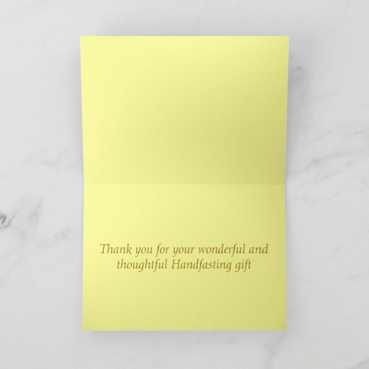 Mag tot bloei komen Handfasting danken u kaarden Bedankkaart (Binnen)