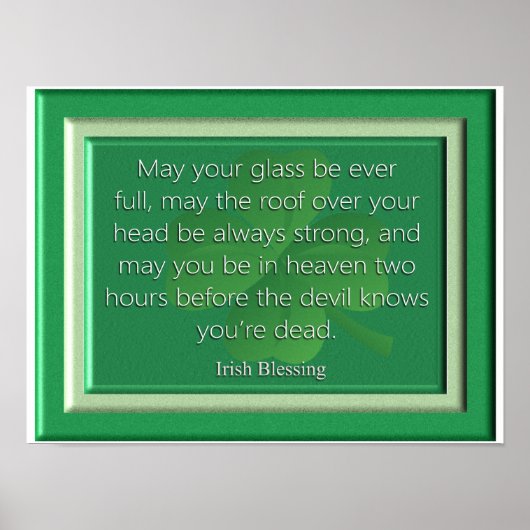 Mag uw glas - Ierse versnijding - Art Print (Voorkant)