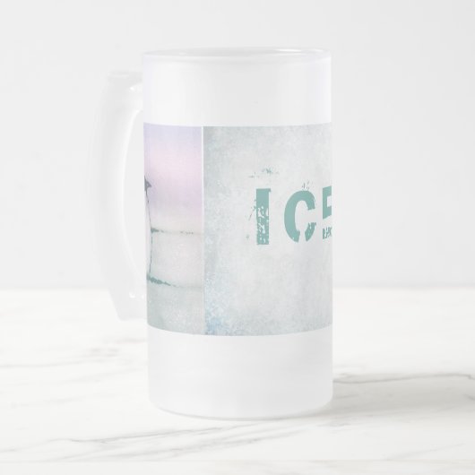 Mag van glas, bevroren matglas bierpul (Voorkant links)