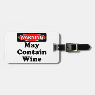 Mag wijn bevatten bagagelabel