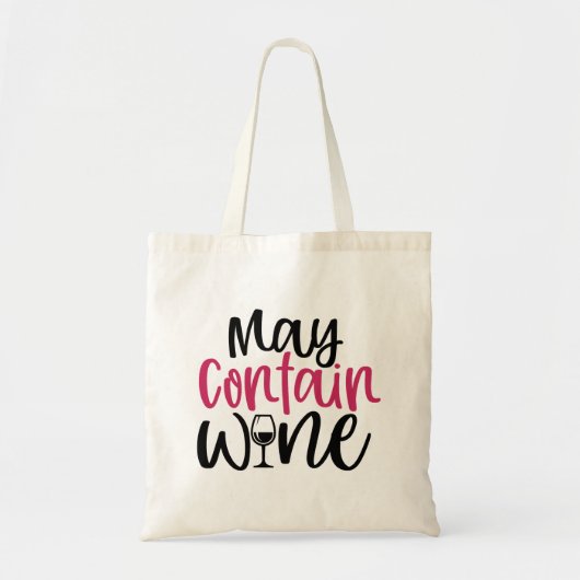 Mag wijn bevatten tote bag (Voorkant)
