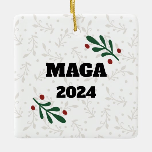 MAGA 2024 Kerstboom Ornament Decor (Voorkant)