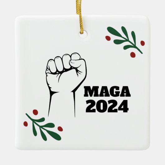 MAGA 2024 Kerstboom Ornament Decor (Voorkant)