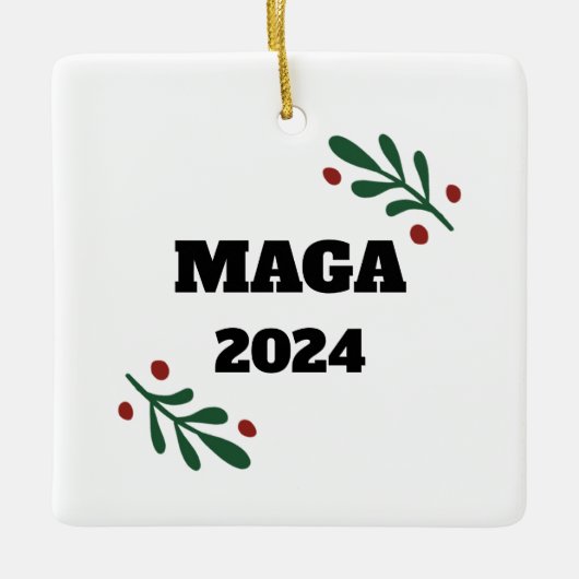 MAGA 2024 Kerstboom Ornament Decor (Voorkant)