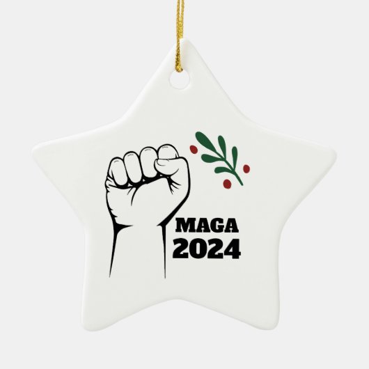 MAGA 2024 Kerstboom Ornament Decor (Voorkant)