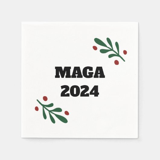 MAGA 2024 Kerstmis Servet (Voorkant)