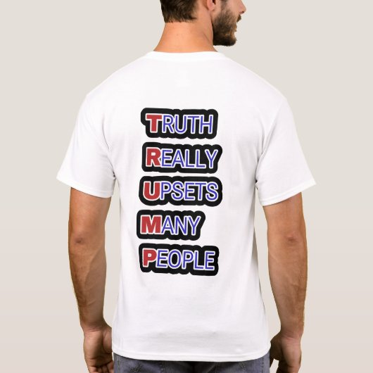 MAGA 24 steunt het Republikeinse T-shirt Donald Tr (Achterkant)