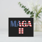 MAGA 2, Amerikaanse vlag Briefkaart (Staand voorkant)