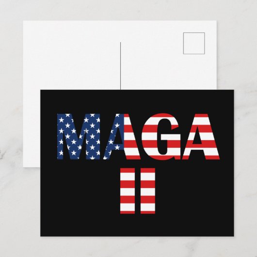 MAGA 2, Amerikaanse vlag Briefkaart (Voorkant / Achterkant)