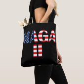 MAGA 2, Amerikaanse vlag Tote Bag (Dichtbij)