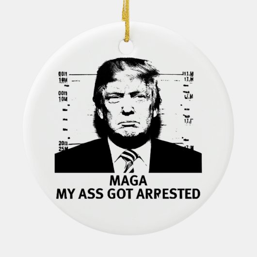 MAGA aangegeven Keramisch Ornament (Achterkant)