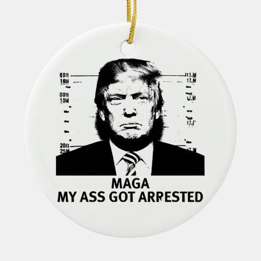 MAGA Aangeklaagd Keramisch Ornament (Voorkant)