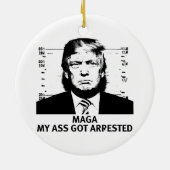 MAGA Aangeklaagd Keramisch Ornament (Achterkant)