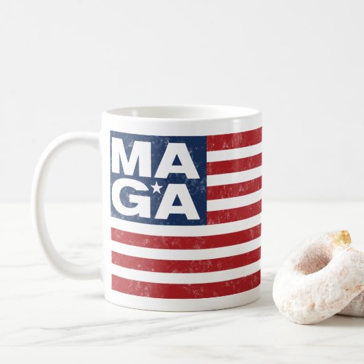 MAGA American Flag Koffiemok (Met donut)