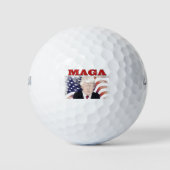 MAGA American Flag Trump red text Golf Balls Golfballen (Voorkant)