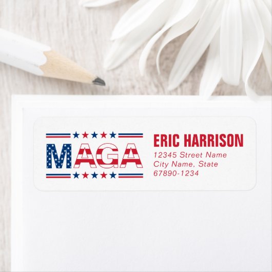 Maga American Retour Adreslabels Etiket (Insitu)