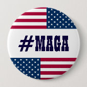 #MAGA-Amerikaanse vlag Ronde Button 4,0 Cm (Voorkant)