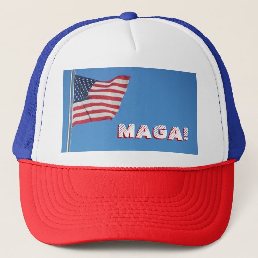 MAGA! Amerikaanse vlag Trucker Pet (Voorkant)