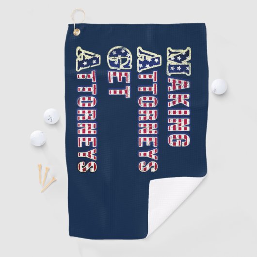 MAGA—Attorney krijgen advocaten, VS vlag Golfhanddoek (Insitu)