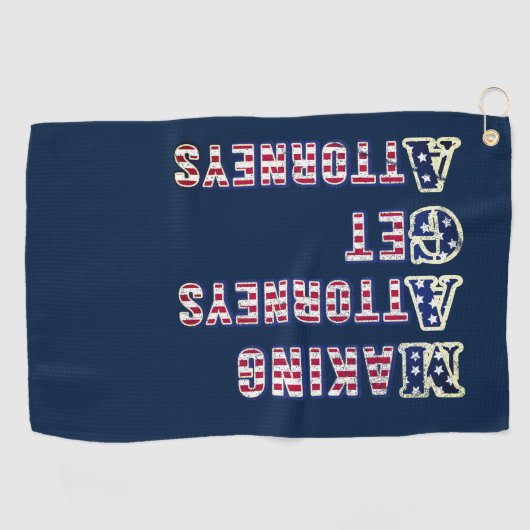 MAGA—Attorney krijgen advocaten, VS vlag Golfhanddoek (Horizontaal)