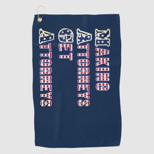MAGA—Attorney krijgen advocaten, VS vlag Golfhanddoek (Voorkant)
