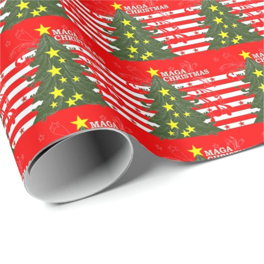 MAGA Christmas Patriotic Cadeaupapier (Rol Hoek)