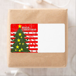 MAGA Christmas Patriotic Etiket