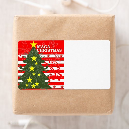MAGA Christmas Patriotic Etiket (Insitu)