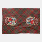 MAGA Christmas Tartan Plaid Santa Trump Theedoek (Horizontaal)