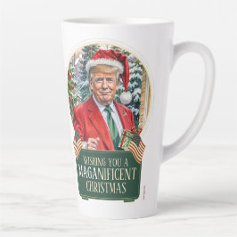 MAGA Christmas Trump Santa Snow Wereldbol Large Latte Mok