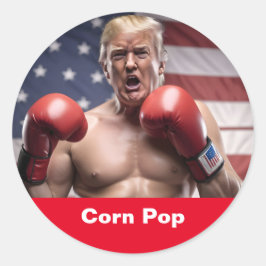 Maga Corn Pop Trump Ronde Sticker