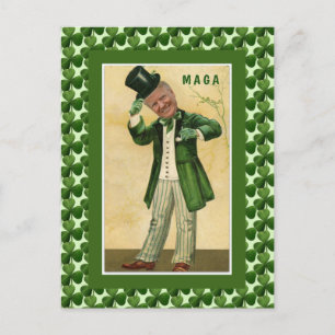 MAGA Donald Trump St. Patrick's Day Shamrocks Briefkaart