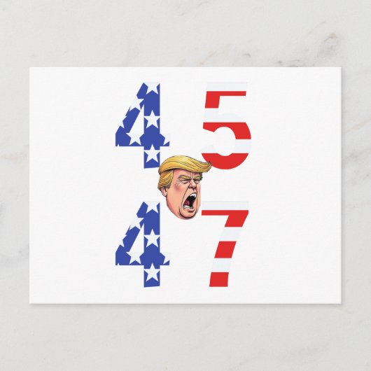 Maga Gear Donald Trump 45-47 Briefkaart (Voorkant)