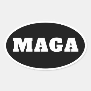 MAGA heeft geen beschrijving nodig Ovale Sticker
