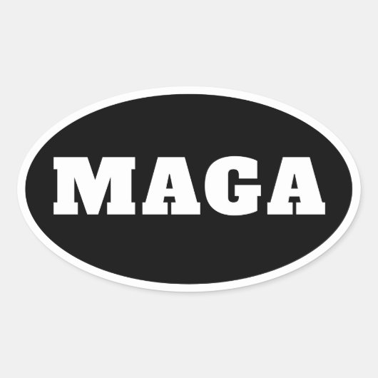 MAGA heeft geen beschrijving nodig Ovale Sticker (Voorkant)