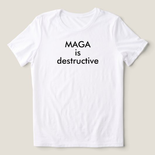 MAGA is destructief Tri-Blend Shirt (Design voorkant)