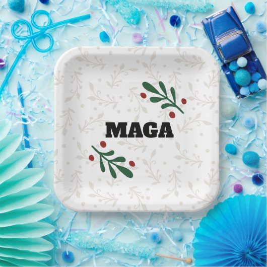 MAGA kerstfeest borden Papieren Bordje (Feest)