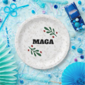 MAGA Kerstronde Trump party borden Papieren Bordje (Feest)