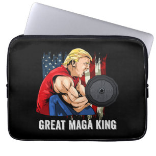 MAGA KING Trump Great MAGA MET  Amerikaanse vlag Laptop Sleeve