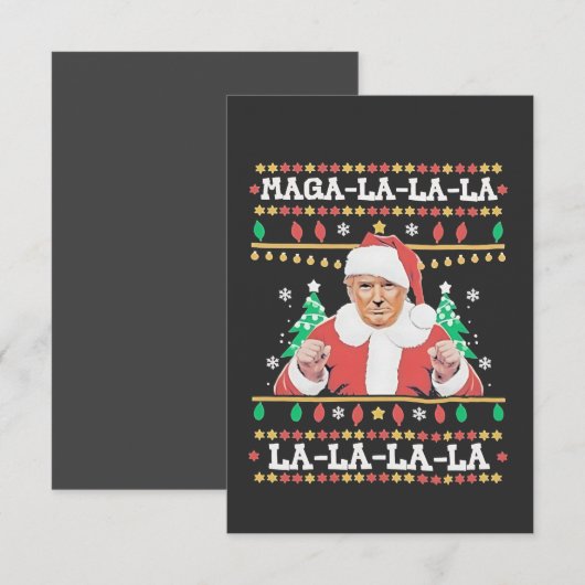 Maga La La La Trump kerstinhuldiging 47e Bedankkaart (Voorkant / Achterkant)