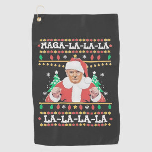 Maga La La La Trump kerstinhuldiging 47e Golfhanddoek