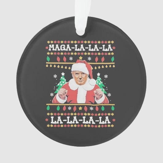 Maga La La La Trump kerstinhuldiging 47e Ornament (voorkant)